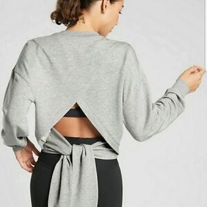 NWOT Athleta Tie Back Crewneck Sweatshirt